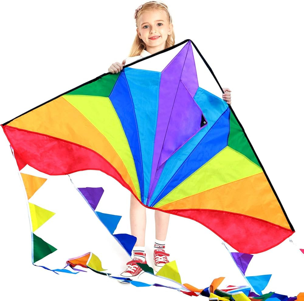 HONBO Large Delta Kite for Kids & Adults,Extremely Easy to Fly Kite for Beach Trip,String Line In... | Amazon (US)