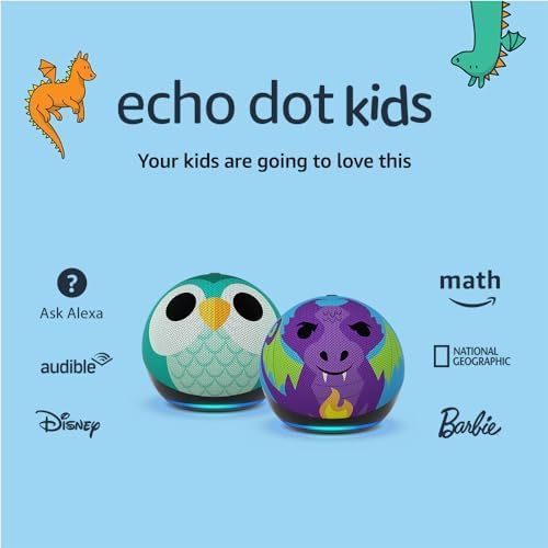 Echo Dot Kids (2022 release) | Turn Alexa’s voice into an Owl with character-inspired songs, jo... | Amazon (US)