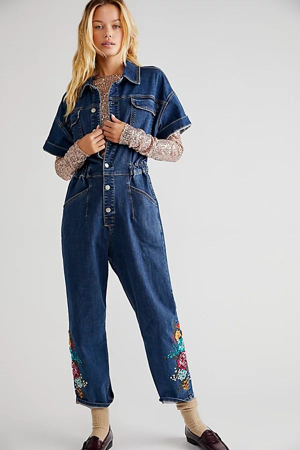 Free People x Driftwood Randi Embroidered Coverall by Free People x Driftwood at Free People, Whispe | Free People (Global - UK&FR Excluded)