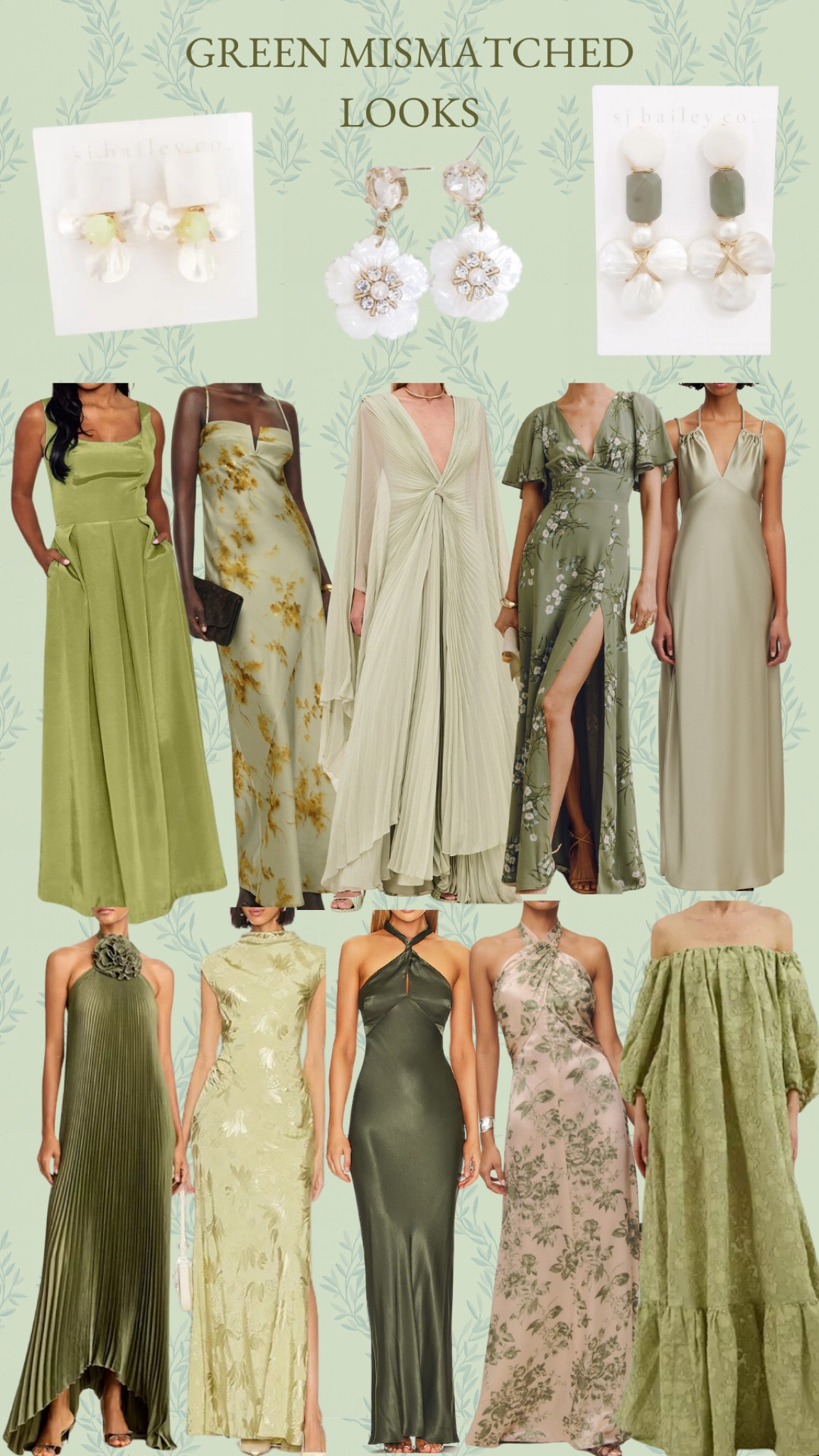 Green mismatched bridesmaid dresses 🤩

#LTKWedding