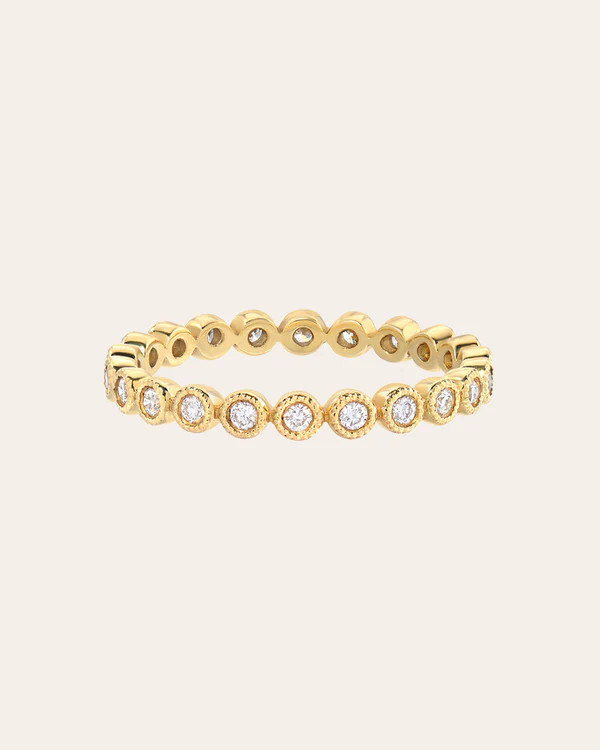 Diamond Bezel Eternity Band | Zoe Lev Jewelry