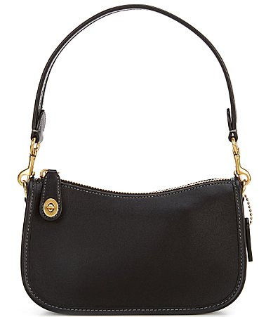 COACH Swinger 20 Leather Shoulder Bag - Black/Brass | Dillard's