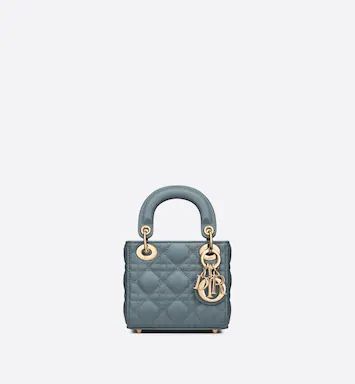 Micro Lady Dior Bag Cloud Blue Cannage Lambskin | DIOR | Dior Beauty (US)