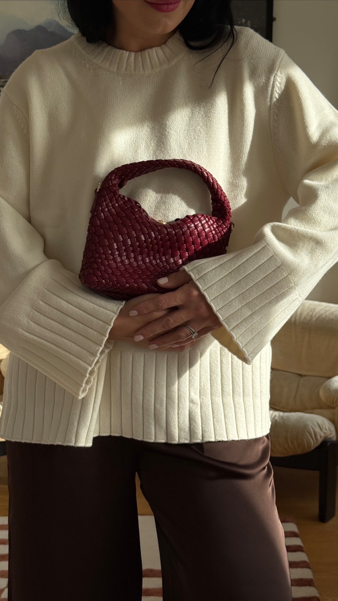 White oversized jumper 55% wool 45% cottonn

#LTKspring #LTKstyletip #LTKuk