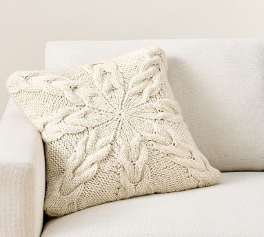 Sweater Knit Pillow Cover, 20" | Pottery Barn (US)
