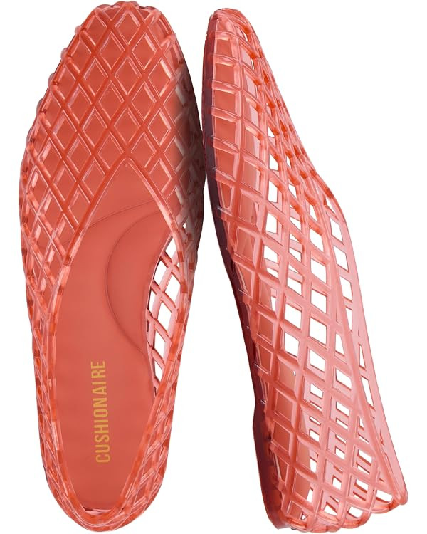 CUSHIONAIRE Siesta Modern Lattice Ballet Flats for Women, Comfortable Slip On Pointed Toe Womens ... | Amazon (US)