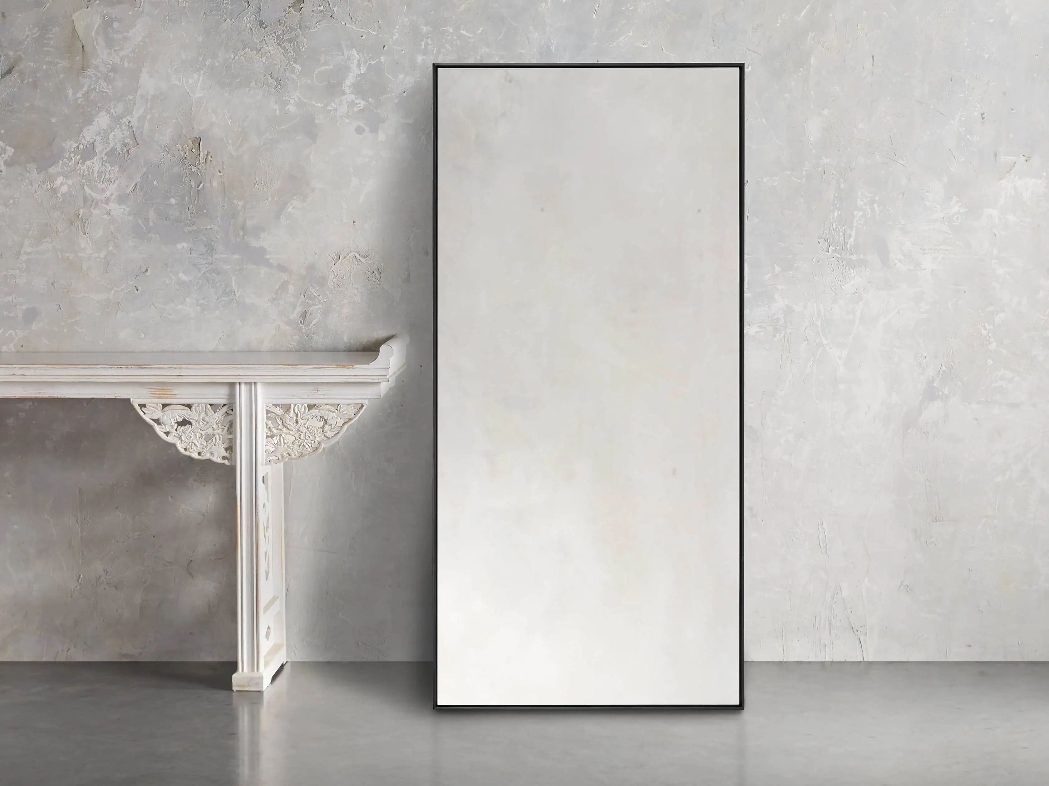 Linnea Floor Mirror in Black | Arhaus