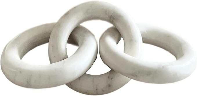 Glimpse & Hollow Marble Chain Link Decor - Book Shelf Decor Accents, Marble Decor, Small Bookshel... | Amazon (US)