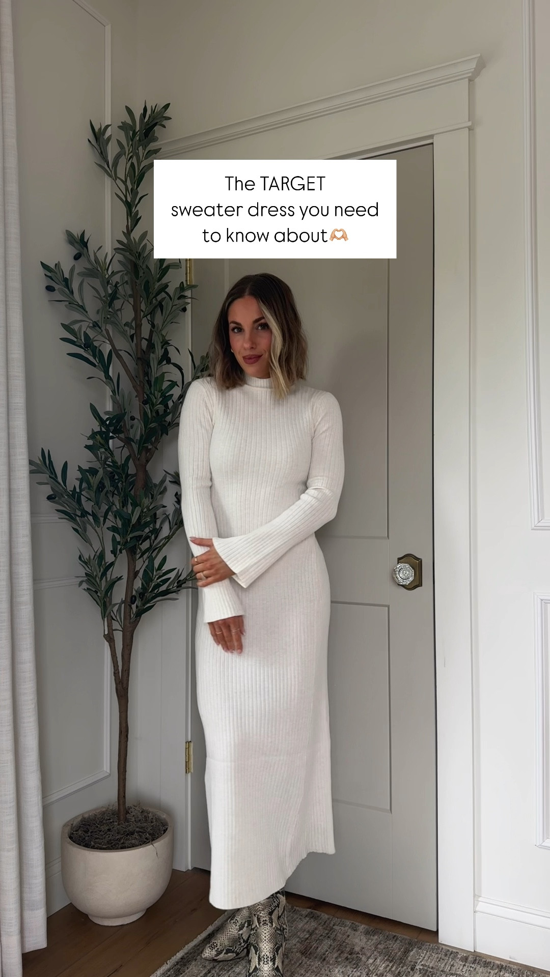 The Target sweater dress you need to know about this holiday season!👌🏻 comes in 4 colors + it’s $40!! (Wearing size xs) 

#LTKHoliday #LTKFindsUnder50 #LTKStyleTip