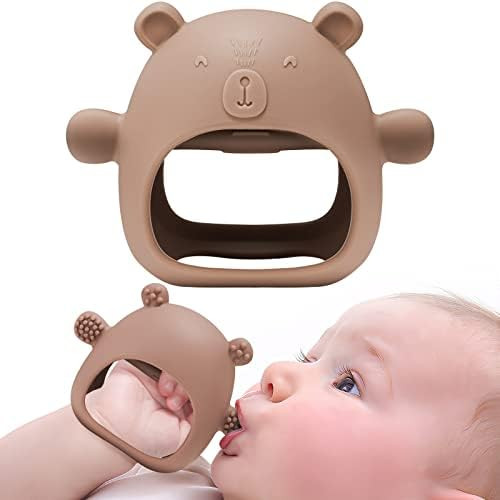 NiBaby Little Bear Silicone Baby Mitten Teething Chew Toy for Babies 3-6 Months 6-12 Months, Anti... | Amazon (US)