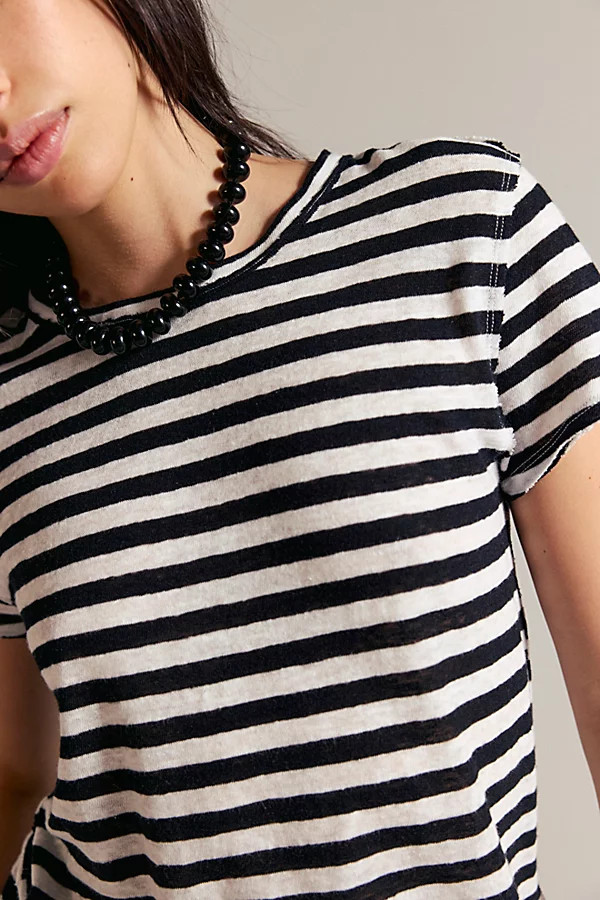 We The Free Nora Striped Linen Tee | Free People (Global - UK&FR Excluded)