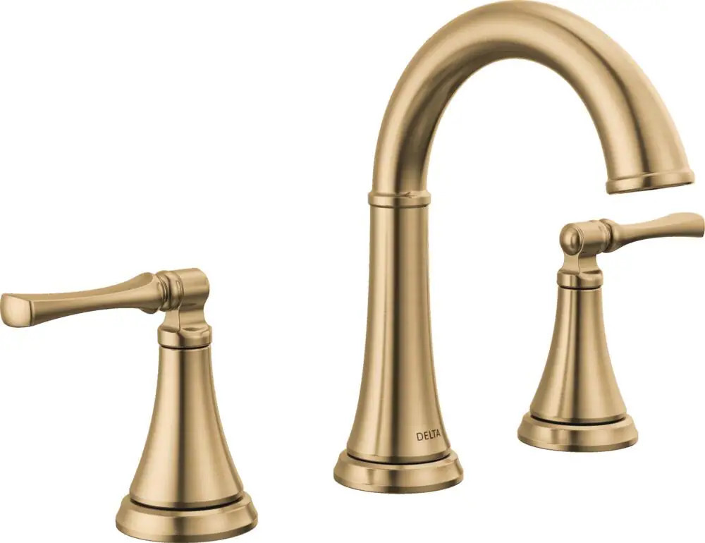 Delta Archdale Champagne Bronze Widespread 2-handle WaterSense Mid-arc Residential Handle Bathroom Sink Faucet with Drain | 35798LF-CZ | Lowe's