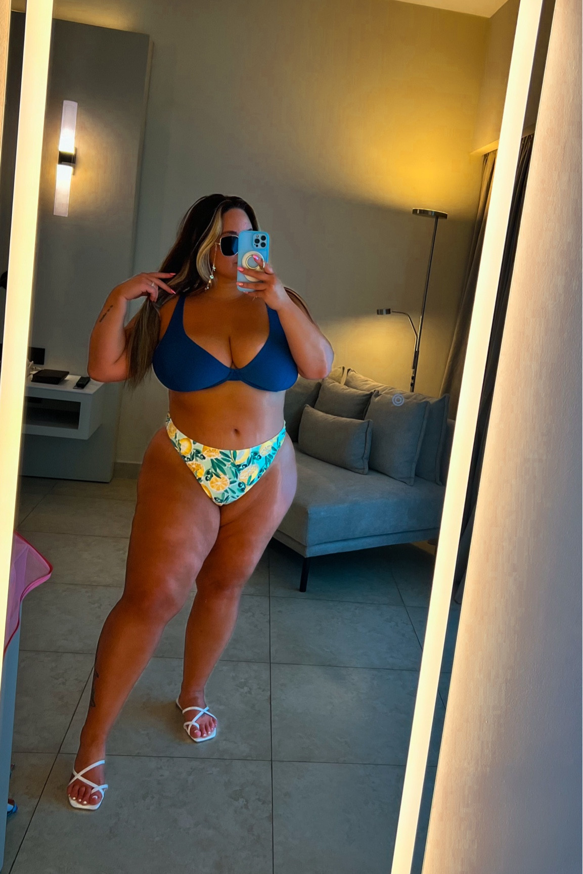 Size 14-16 38J wearing an XL in both pieces. 

#ltkcurves #bikini #fullbust #summeroutfits #vacationoutfits 

#LTKswim #LTKplussize #LTKmidsize