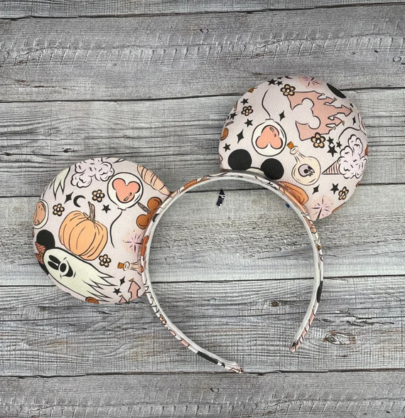 Boho Ghost Halloweenmouse Ears  Spiderweb Minnie Mickey - Etsy | Etsy (US)