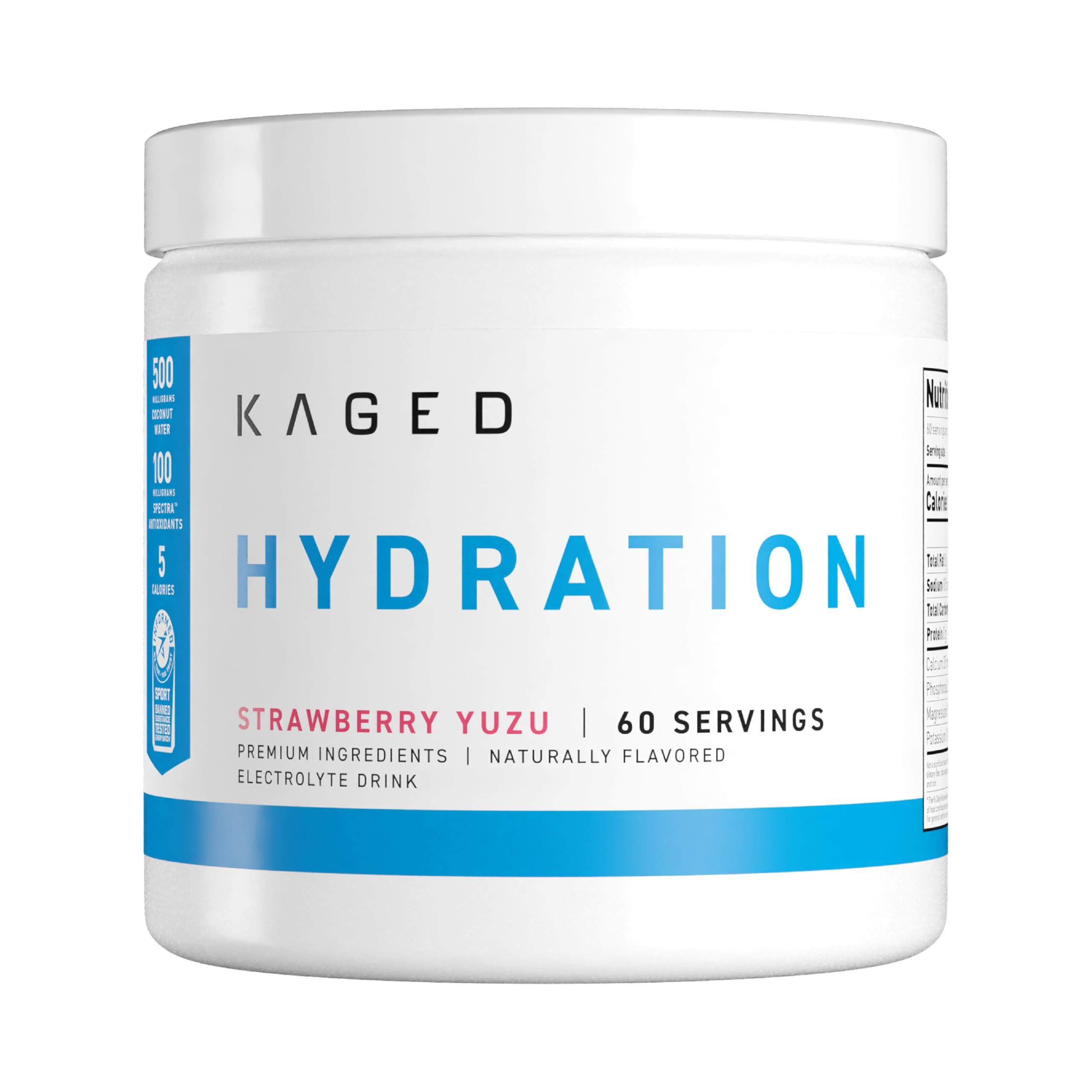 Kaged Daily Hydration | 5 Key Electrolytes | Sugar Free | Coconut Water | 60 Servings | Amazon (US)