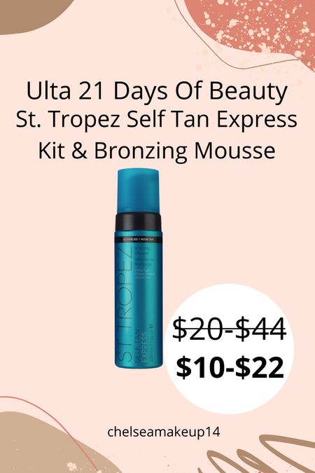 Ulta 21 Days Of Beauty // St. Tropez Self Tan Express Kit & Bronzing Mousse 

#LTKsalealert #LTKbeauty