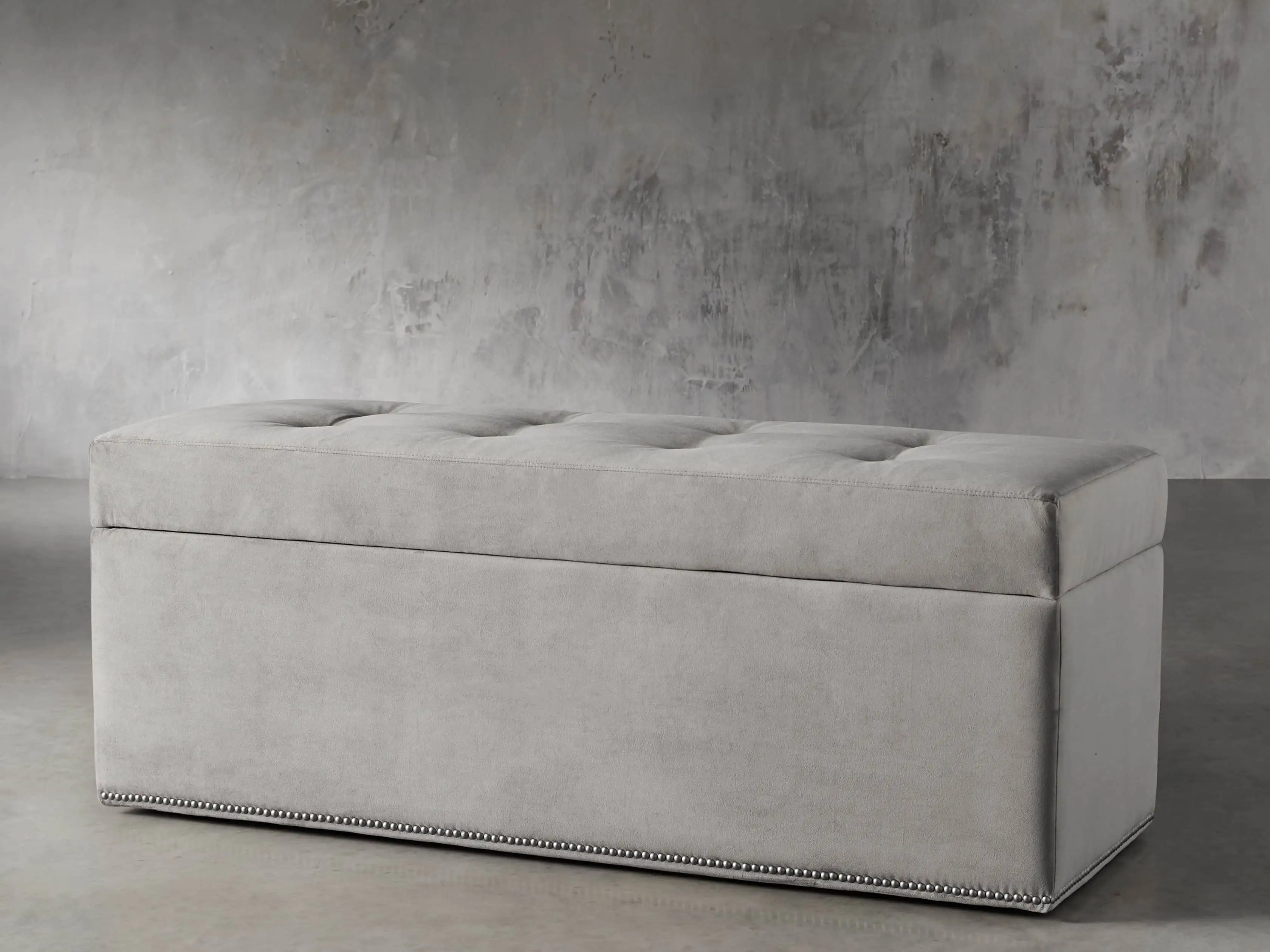 Devereaux Tufted Storage Bench | Arhaus | Arhaus