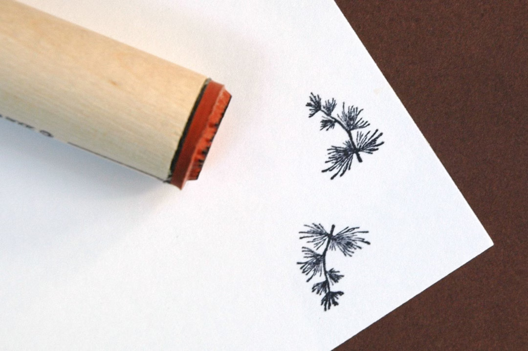 Conifer Branch Rubber Stamp - Etsy | Etsy (US)