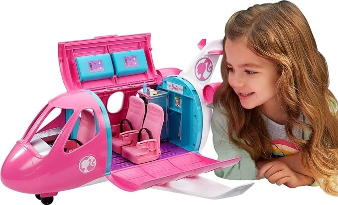 Barbie Airplane Playset, Dreamplane with 15+ Accessories Including Puppy, Snack Cart, Reclining S... | Amazon (US)