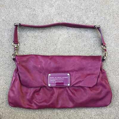 MARC BY MARC JACOBS Dr. Q Convertible Clutch Purse Hand Shoulder Bag Leather | eBay AU