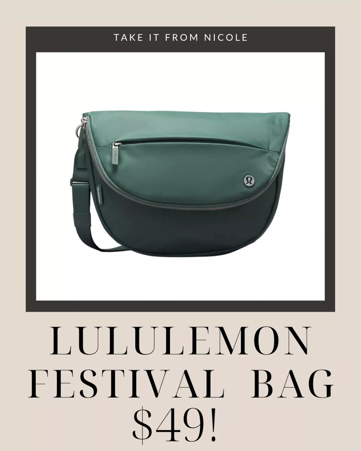 Lululemon All Night Festival Bag *5L - Grey Sage - lulu fanatics