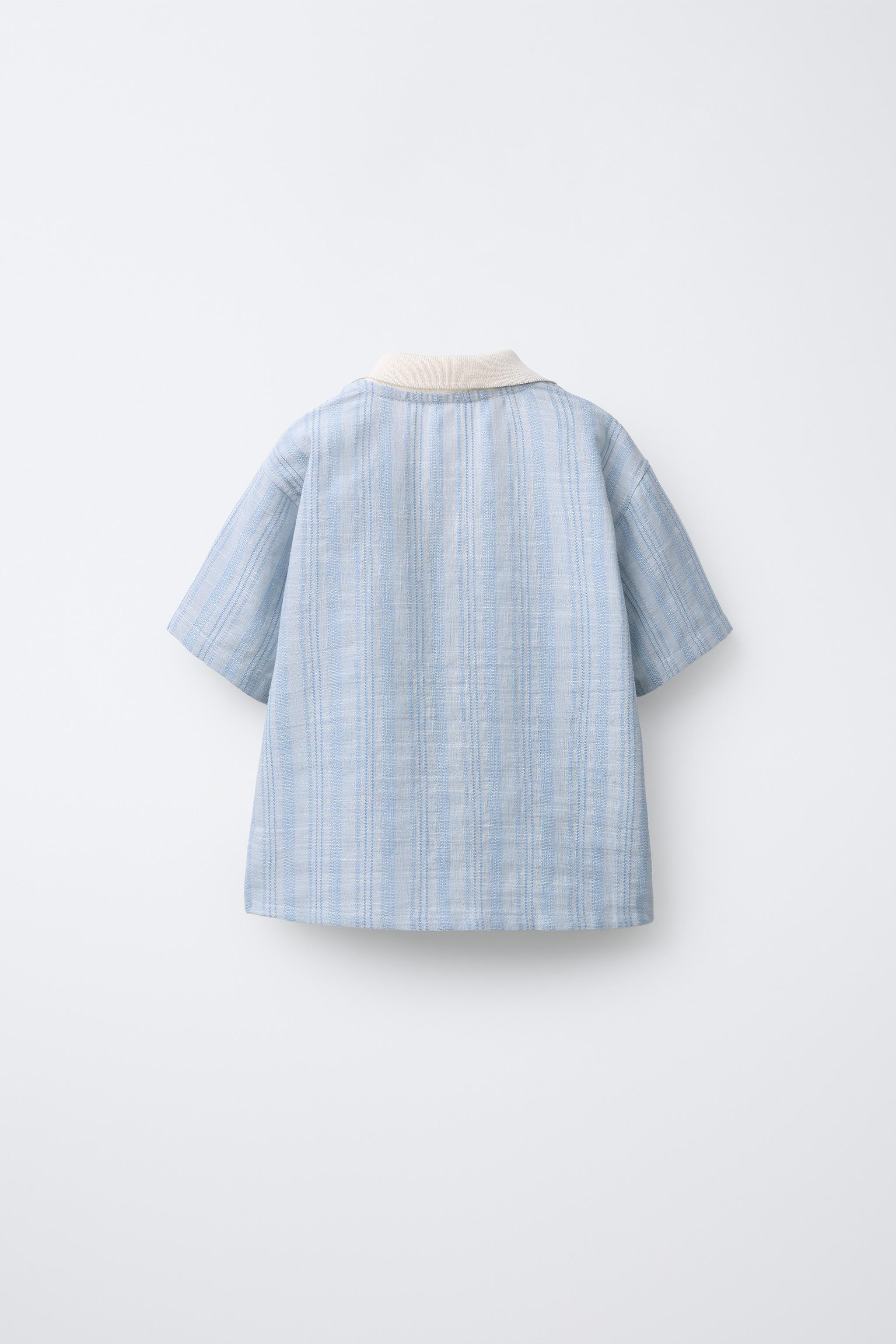 STRIPED SHIRT WITH COTTON AND LINEN | Zara US
