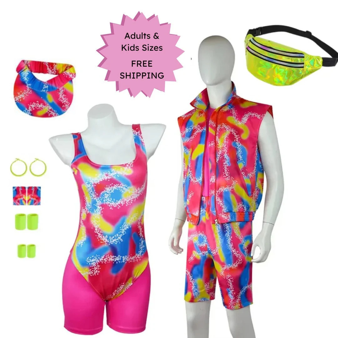 Neon Movie Rollerblading Costume for Women Men Girls Boys Kids - Etsy | Etsy (US)