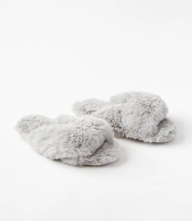 Faux Fur Twist Slippers | LOFT