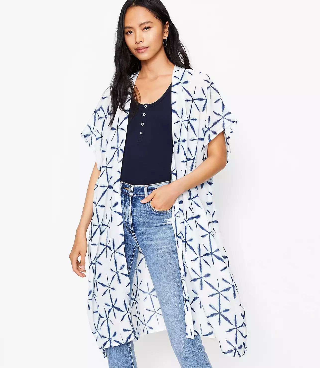 Star Tie Dye Kimono | LOFT