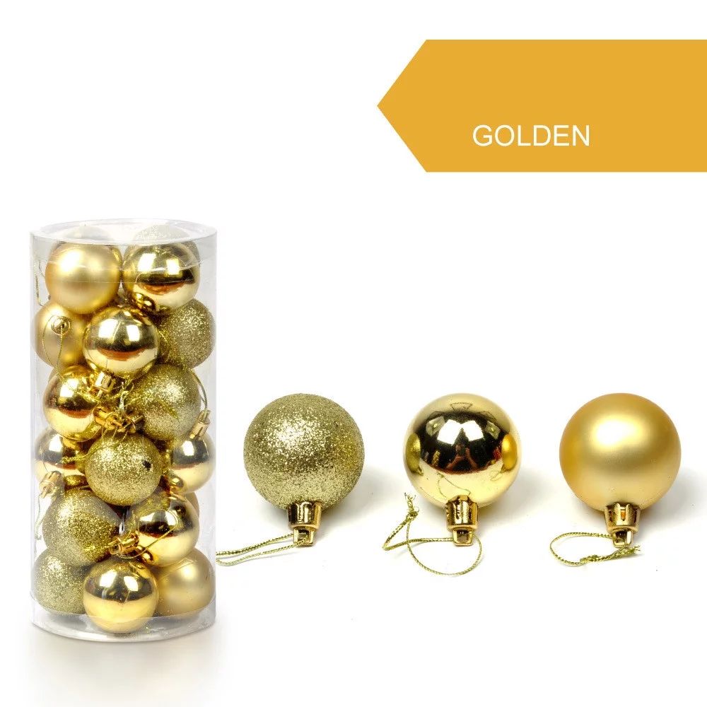 Black Friday deals! 24Pcs Christmas Tree Ornaments Set Mini Shatterproof Holiday Ornaments Balls ... | Walmart (US)