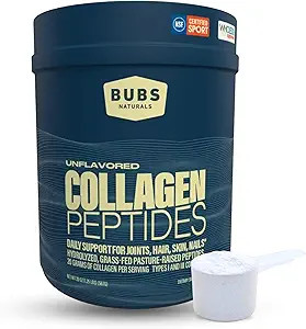 BUBS Naturals Collagen Peptides Powder, Collagen for Women & Men, Hydrolyzed Peptides, Unflavored... | Amazon (US)