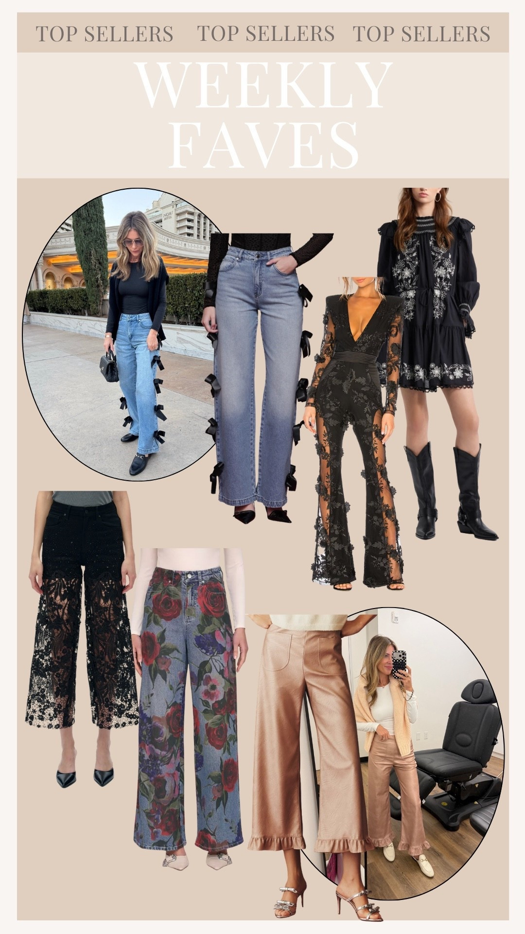Last week’s best sellers 🤍

Bow jeans, floral jeans, lace jumpsuit, lace jeans

#LTKSeasonal #LTKOver40 #LTKSaleAlert