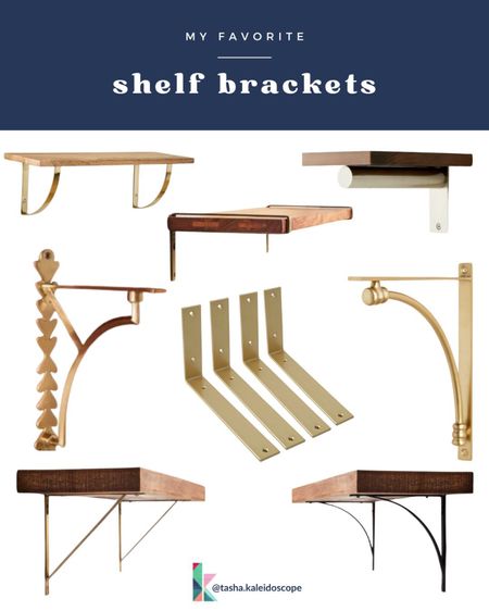 DIY shelves are so easy to install! Just pick some pretty shelf brackets and add wood planks! wall shelves, shelf brackets, brackets, brass brackets, black brackets, wall shelves 

#LTKFind #LTKhome #LTKunder50