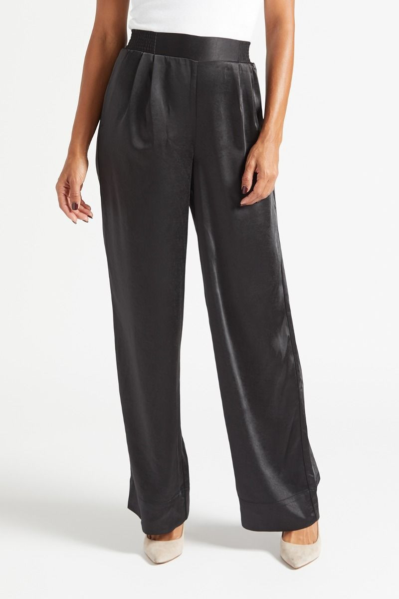 SANCTUARY Margot Wide Leg Shine Pant | EVEREVE | Evereve