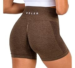 CELER Womens Workout Shorts Seamless Scrunch Butt Gym Shorts High Waisted Yoga Athletic Booty Sho... | Amazon (US)