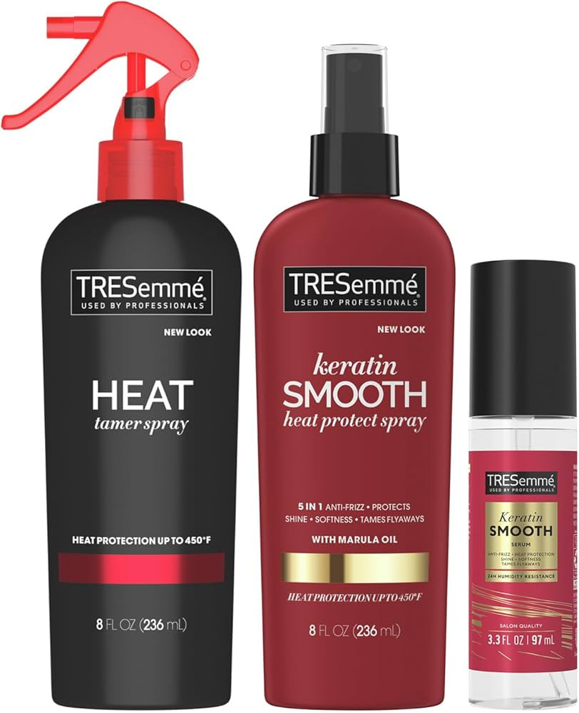 TRESemmé Expert Keratin Smooth Hair Care Set - Heat Protection Spray, Shine Serum with Marula Oi... | Amazon (US)