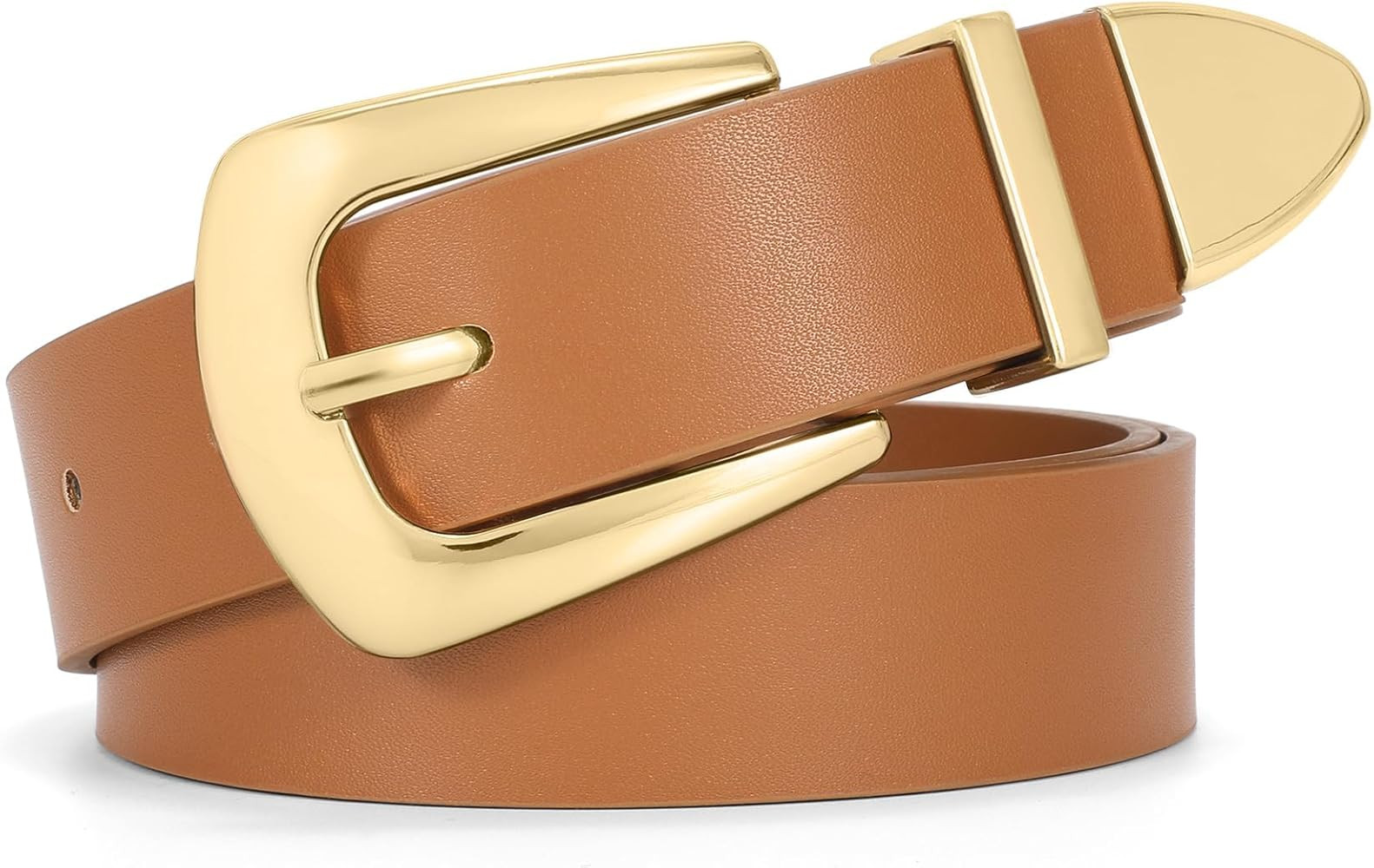 WHIPPY Women Leather Belt for Jeans Pants Dresses Fashion Ladies Western Leather Belt | Amazon (US)