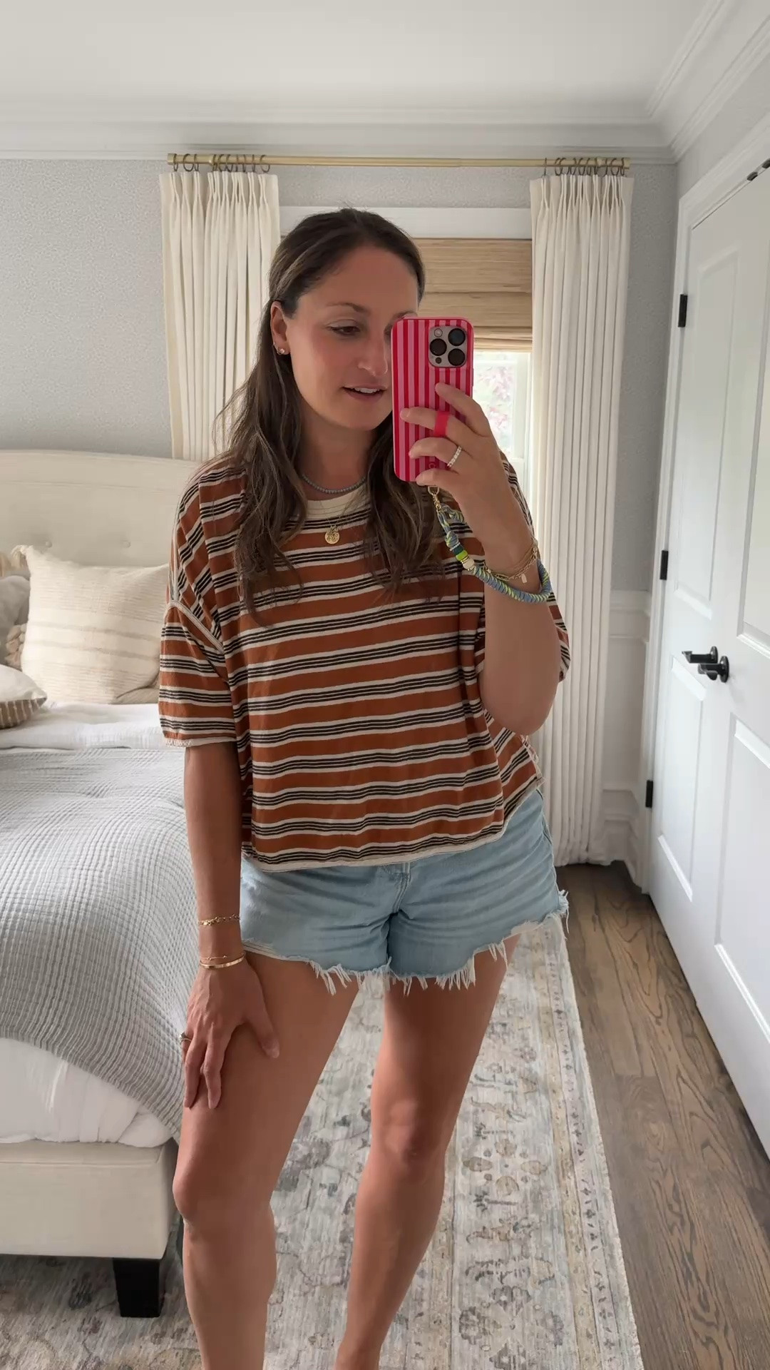Been wearing this striped tee and shorts on repeat! The perfect easy summer outfit.

#LTKootd #LTKvlog #LTKdayinmylife