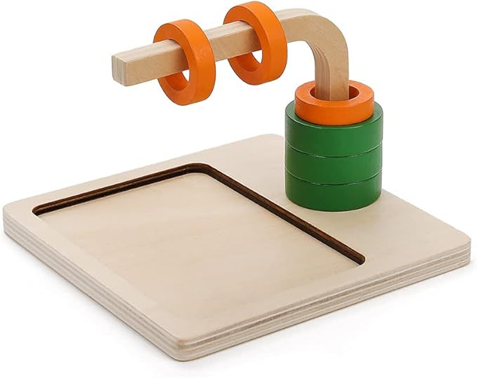 MEYOR Montessori Wooden Curved Horizontal Pins 3-6 Years Old Children's Toy, Used to Exercise Han... | Amazon (US)