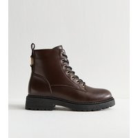 Women's Brown Lace Up Ankle Boots New Look | New Look (UK)