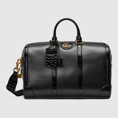 Python trim duffle bag with Double G | Gucci (US)