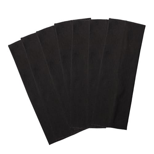 7 PCS Black Headbands for Women Cotton Non Slip Hair Bands Sweat Thick Headband Hair Accessories | Amazon (US)