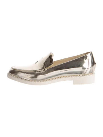 Oscar de la Renta Tenzin Metallic Loafers | The Real Real, Inc.