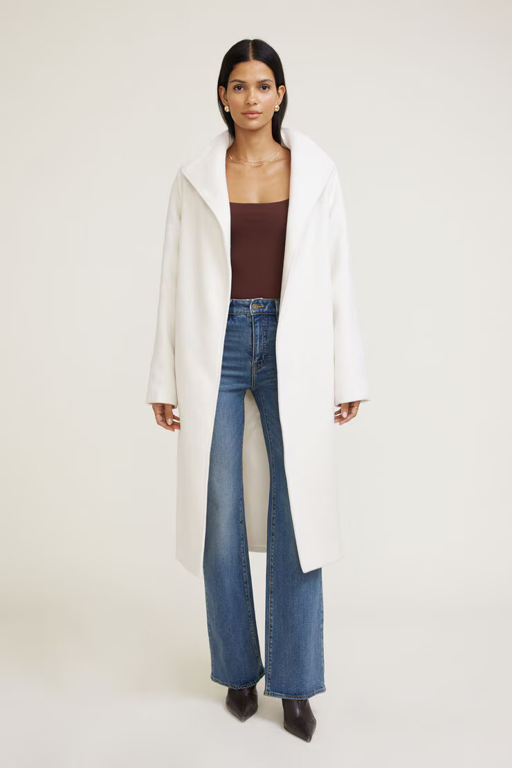 Belted Wool Wrap Coat | Dynamite Clothing