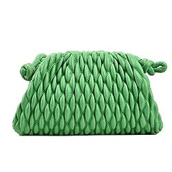 ELDA Dumpling Bag for Women Quilted Clutch Handbag Cloud Purse Fashion Ruched Bag Handmade Leathe... | Amazon (US)