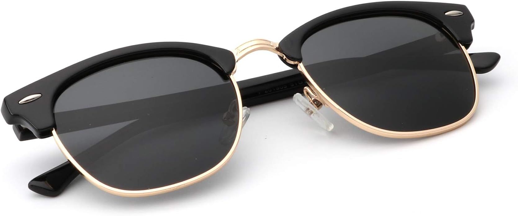 Amazon.com: Polarized Sunglasses for Men and Women Semi-Rimless Frame Driving Sun glasses 100% UV... | Amazon (US)