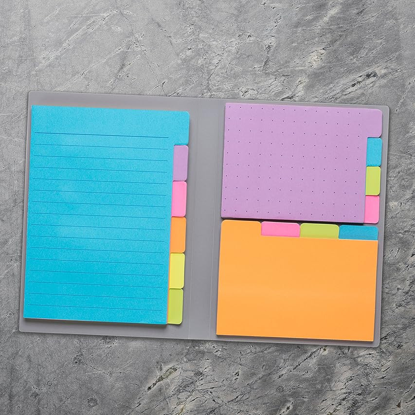 Sticky Notes Set, Hommie Colored Divider Self-Stick Notes Pads Bundle, Prioritize with Color Coding, | Amazon (US)