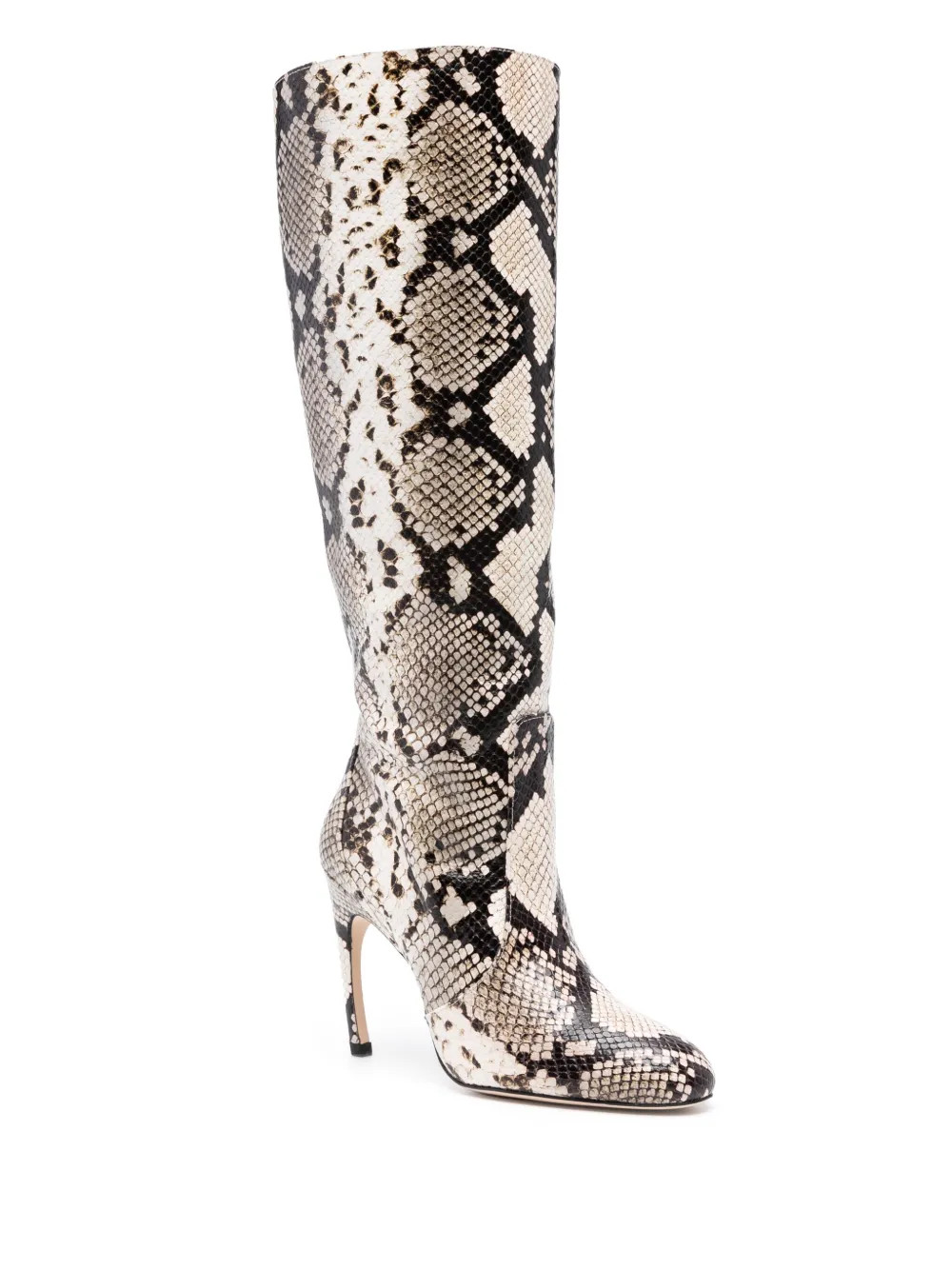Stuart Weitzman Luxecurve 100mm python-print Boots - Farfetch | Farfetch Global
