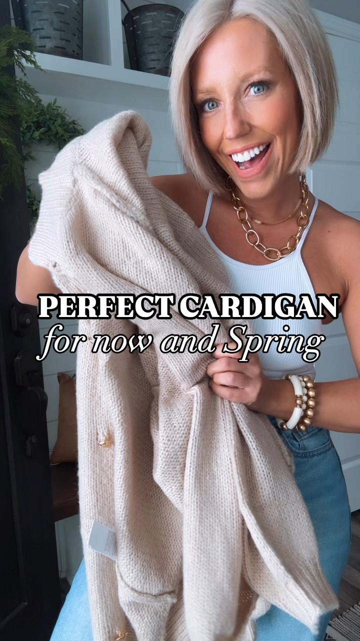 I just found the perfect cardigan that will be great now and this spring!!!! It’s so cute buttoned or unbuttoned, tucked or untucked!!! I love the oversized fit!
⬇️⬇️⬇️
Cardigan size small (runs oversized)
Jeans size 6 short 
Shoes TTS


#LTKFindsUnder50 #LTKWatchNow #LTKStyleTip