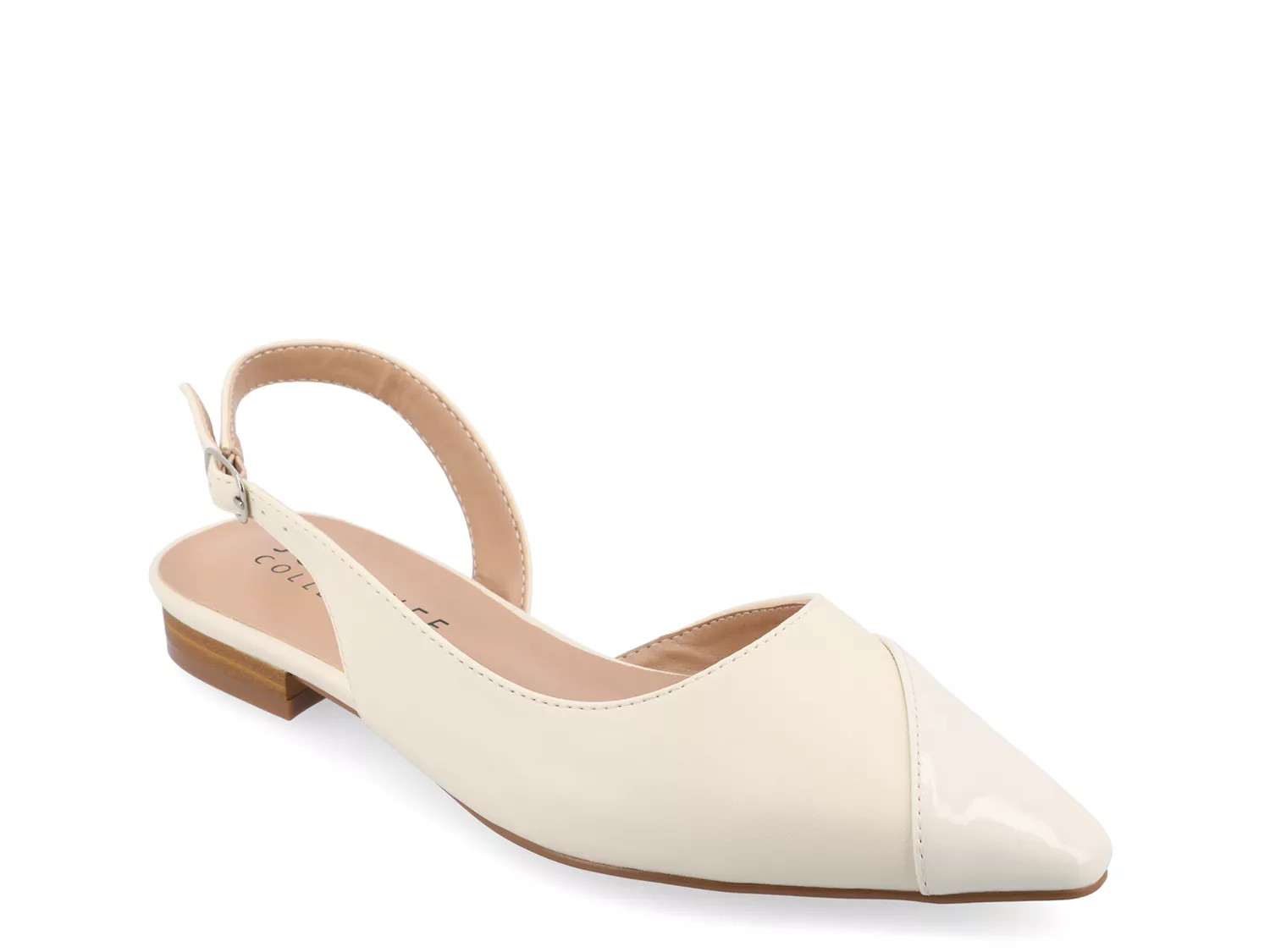 Journee Collection Daphnne Flat | Women's | Ivory | Size 12 | Flats | Slingback | DSW